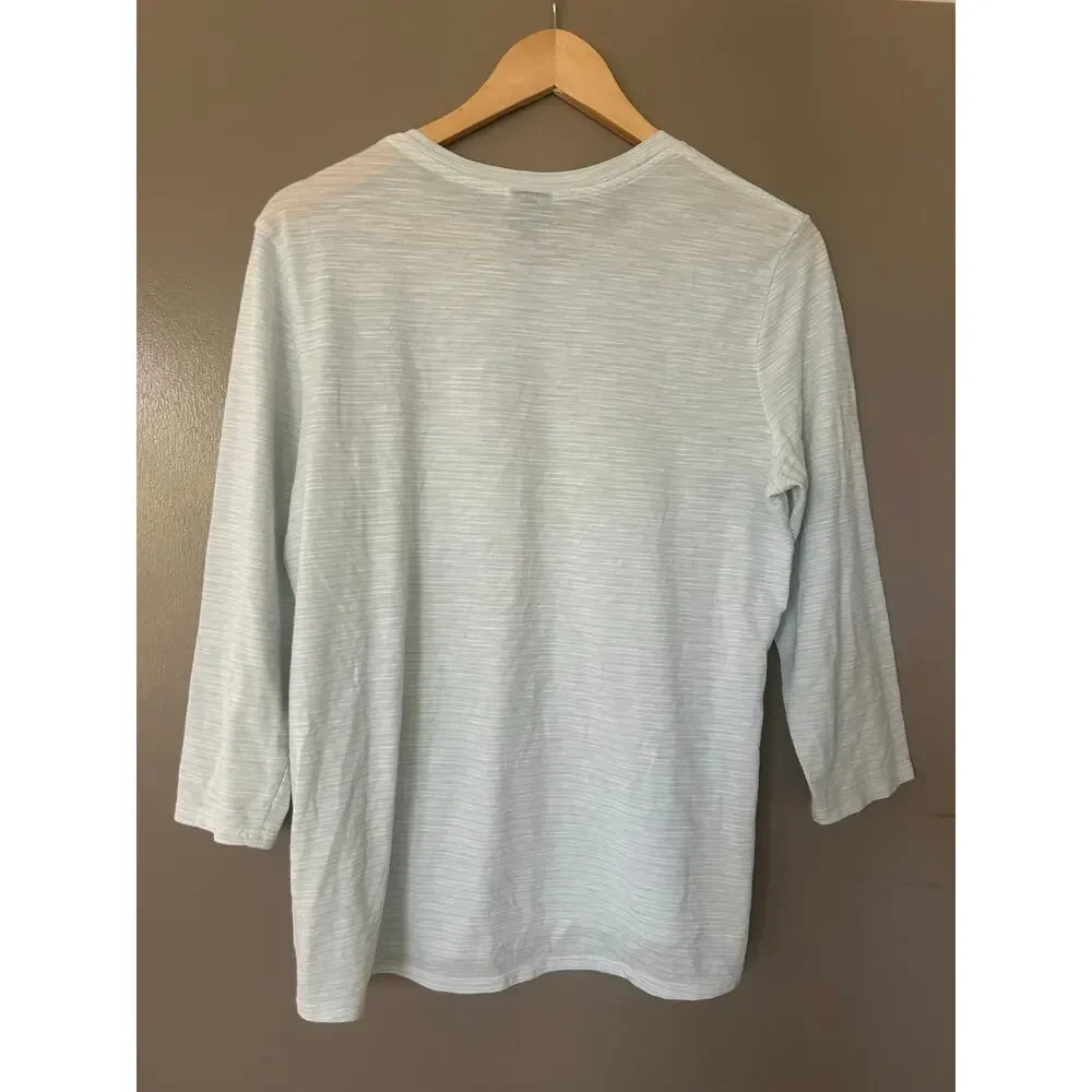 Patagonia Mainstay 3/4 SleeveTop casual granolagirl Striped OrganicCotton Slub M